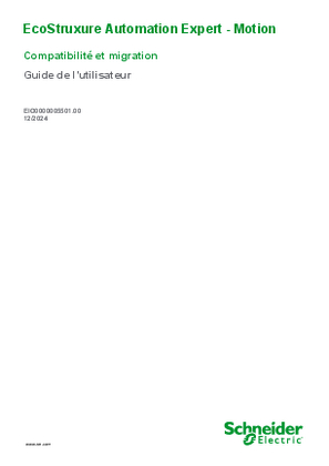 Image de EcoStruxure Automation Expert - Motion, Compatibilité et migration, Guide de l’utilisateur