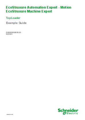 Image of EcoStruxure Automation Expert - Motion, EcoStruxure Machine Expert TopLoader, Example Guide