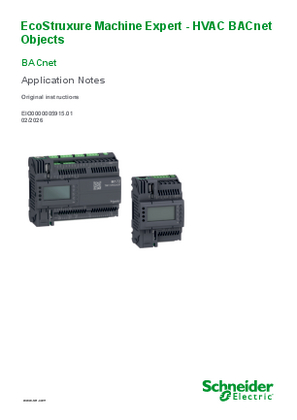 Image of EcoStruxure Machine Expert- HVAC BACnet Objects BACnet, Application Notes