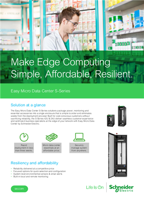 Obraz Easy Micro Data Center S-Series and C-Series Brochure for Europe