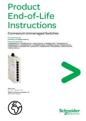 Image of TCSES... Connexium Unmanaged Switches, Product End-of-Life Instructions