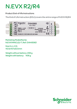 Image of N.EVX R2/R4 - Product End of life Instructions