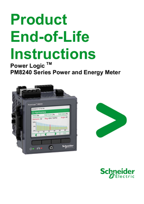 Metsepm82401 Powerlogic Pm8000 Pm8240 Panel Meter Intermediate Metering Mid Certification Schneider Electric Global