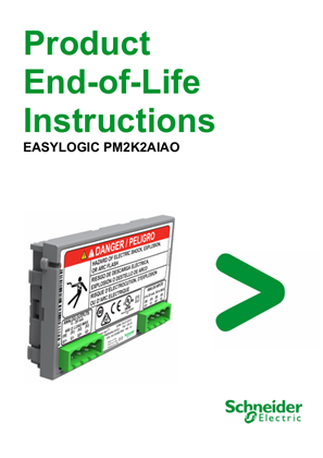 的映像 EASYLOGIC PM2K2AIAO, Circularity Profile, End of Life Instructions