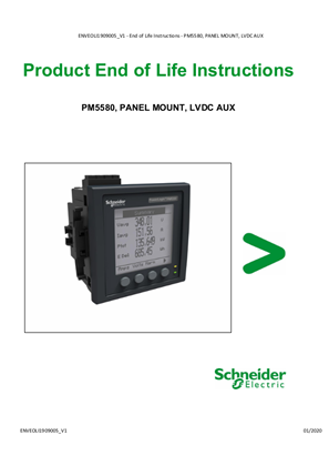 Image of PowerLogic PM5580 series, Circularity Profile, End of Life Instructions