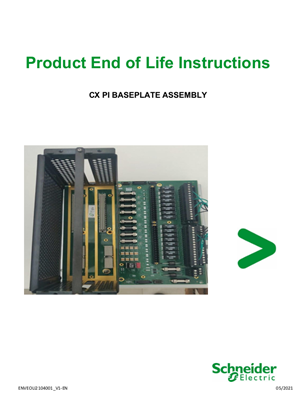 的映像 I/O modules Baseplate Assembly, Product End of Life Instructions