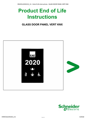 Image of GLASS DOOR PANEL VERT KNX
