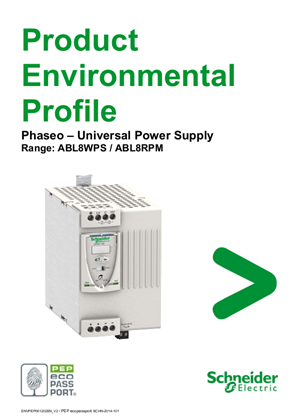 Image of ABL8WPS..., ABL8RPM... Phaseo - Universall Power Supply, Product Environmental Profile