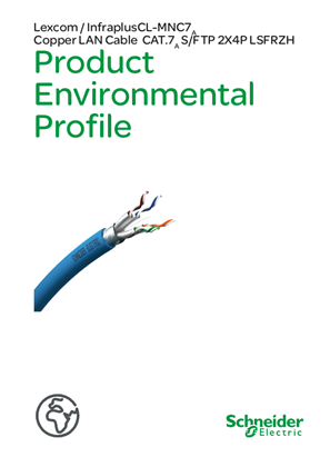 LAN Cable CAT.7A SFTP 2X4P - Lexcom InfraplusCL-MNC7A Environmental disclosure | Schneider Electric