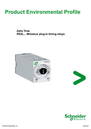 Image of Zelio Time - REXL... Miniature plug-in timing relays, Product Environmental profile