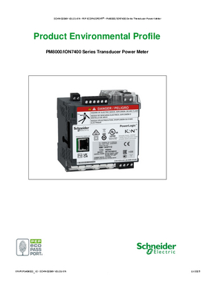 的映像 PM8000/ION7400 Series Transducer Power Meter, Environmental Disclosure, Product Environmental Profile