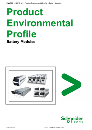 Image of Battery Modules, ENV Disclosure, PEP, Schneider Electric