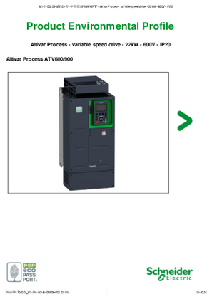 Image de Altivar Process 600-900 - 600V - 22KW - 600V - IP20 - Product Environmental Profile