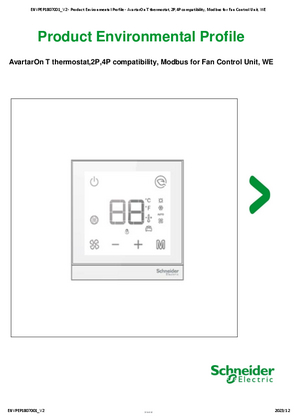 的映像 AvartarOn T thermostat,2P,4P compatibility, Modbus for Fan Control Unit, WE