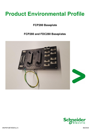 FCP280 and FDC280 Baseplates, Product Environmental Profile