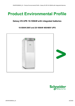 Image of Product Environmental Profile for Galaxy VS integrated batteries _EN