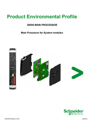 的映像 3009X MAIN PROCESSOR, Product Environmental Profile