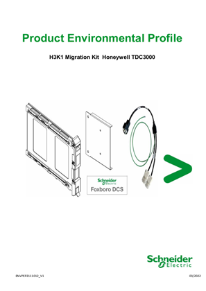 Image of H3K1 Migration Kit Honeywell TDC3000, Product Environmental Profile