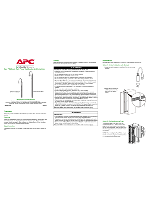的映像 Basic Rack PDU 机架配电单元安装手册