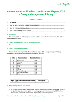 Image of EcoStruxure Process Expert 2020 - Energy Management Library