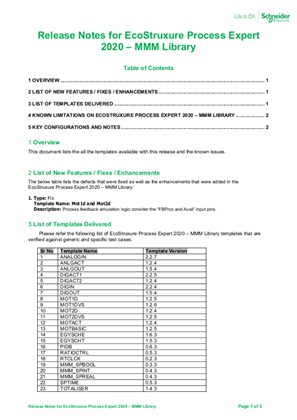 的映像 EcoStruxure Process Expert 2020 - MMM Library