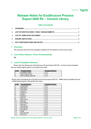 Image of EcoStruxure Process Expert 2020 R2 – Cement Library