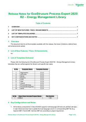 Image of EcoStruxure Process Expert 2020 R2 – Energy Management Library