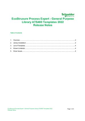 Image of EcoStruxure Process Expert - General Purpose Library ATS480 Templates 2022