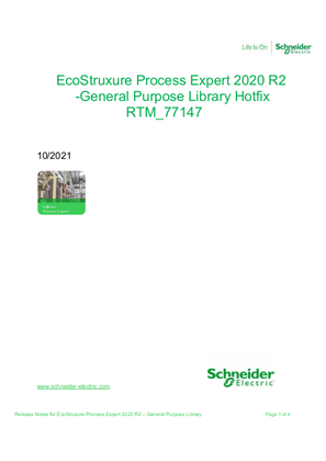 イメージ EcoStruxure Process Expert 2020 R2 - General Purpose Library SA Hotfix RTM_77147