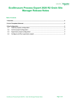 イメージ EcoStruxure Process Expert 2020 R2 – Grain Silo Manager