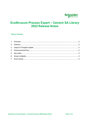 Kép EcoStruxure Process Expert 2021 – Cement SA Library