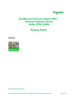 Image de EcoStruxure Process Expert 2021 - General Purpose Library Hotfix RTM_82869