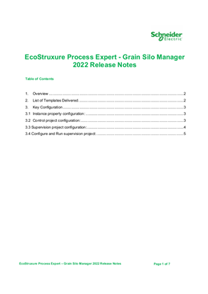 Image of EcoStruxure Process Expert 2021 – Grain Silo Manager 2022