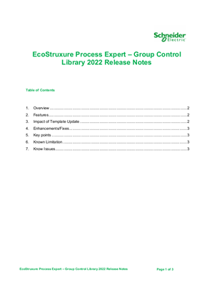 Image of EcoStruxure Process Expert 2021 Group Control Library 2022