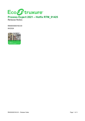 Image de EcoStruxure Process Expert 2021 RTM 91425