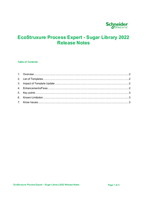 Image of EcoStruxure Process Expert 2021 Sugar Library 2022