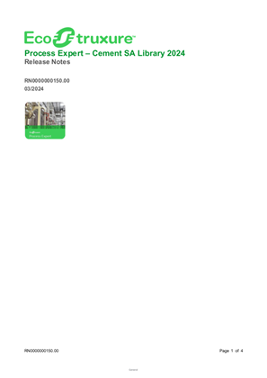 Afbeelding van EcoStruxure Process Expert – Cement SA Library 2024