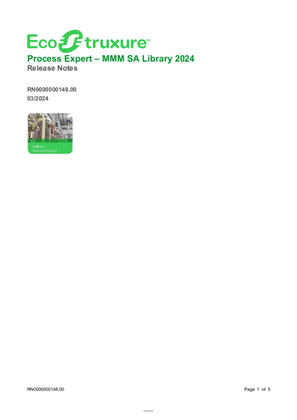 Image of EcoStruxure Process Expert – MMM SA Library 2024