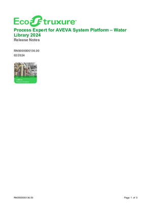Image of EcoStruxure Process Expert for ASP - Water Library 2024