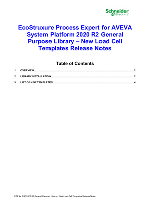 Image of EcoStruxure Process Expert for ASP 2020 R2 GPL - New LoadCell Templates Owner
