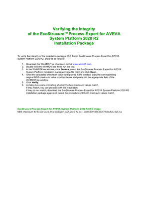 Image of EcoStruxure Process Expert for Aveva System Platform 2020 R2 Software Package