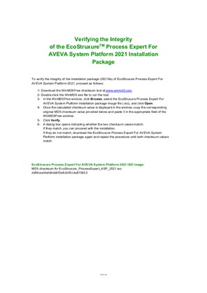 Image of EcoStruxure Process Expert for AVEVA System Platform 2021 Software Package