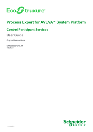 Image of EcoStruxure Process Expert for ASP 2023 Platform User Guide