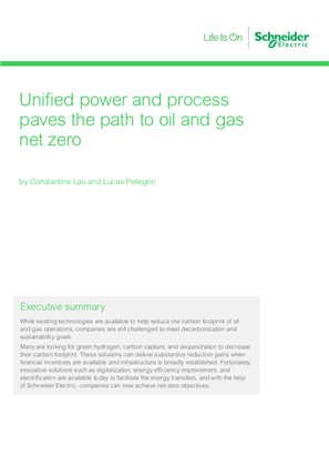 Image of Unified power and process paves the path to oil and gas net zero