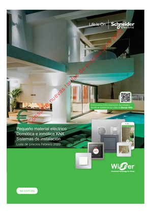 Imagen de Tarifa Pequeño material eléctrico, Domótica e inmótica KNX Sistemas de Instalación Junio 2020
