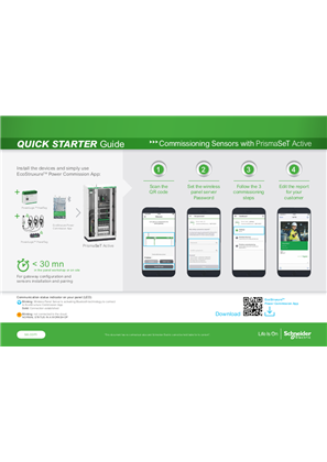 Image of Quick Starter Guide for PrismaSeT Active Commissioning for Panel Builders