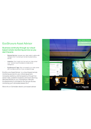 Podoba osebe EcoStruxure Asset Advisor Service