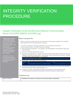 Image of Ecostruxure Modicon Communication Server v2.01 SP2