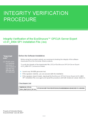 Image of EcoStruxure OPCUA Server Expert SV2.01 SP1