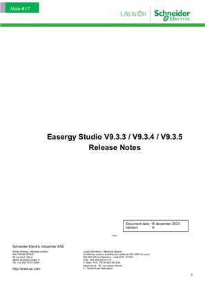 Imagen de Easergy Studio Release Notes - V9.3.5